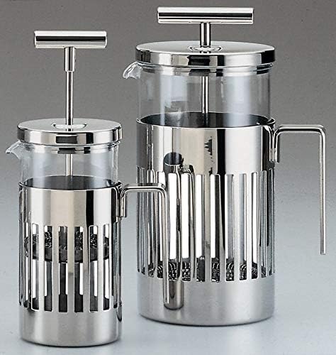Alessi 9094/3 Stainless Steel 18/10 & Heat-Resistant Glass Stovetop Espresso & Coffee Maker - 3 Cup Capacity for Perfect Home Brewing | Ideal for Espresso, French Press & Filter Coffee Lovers