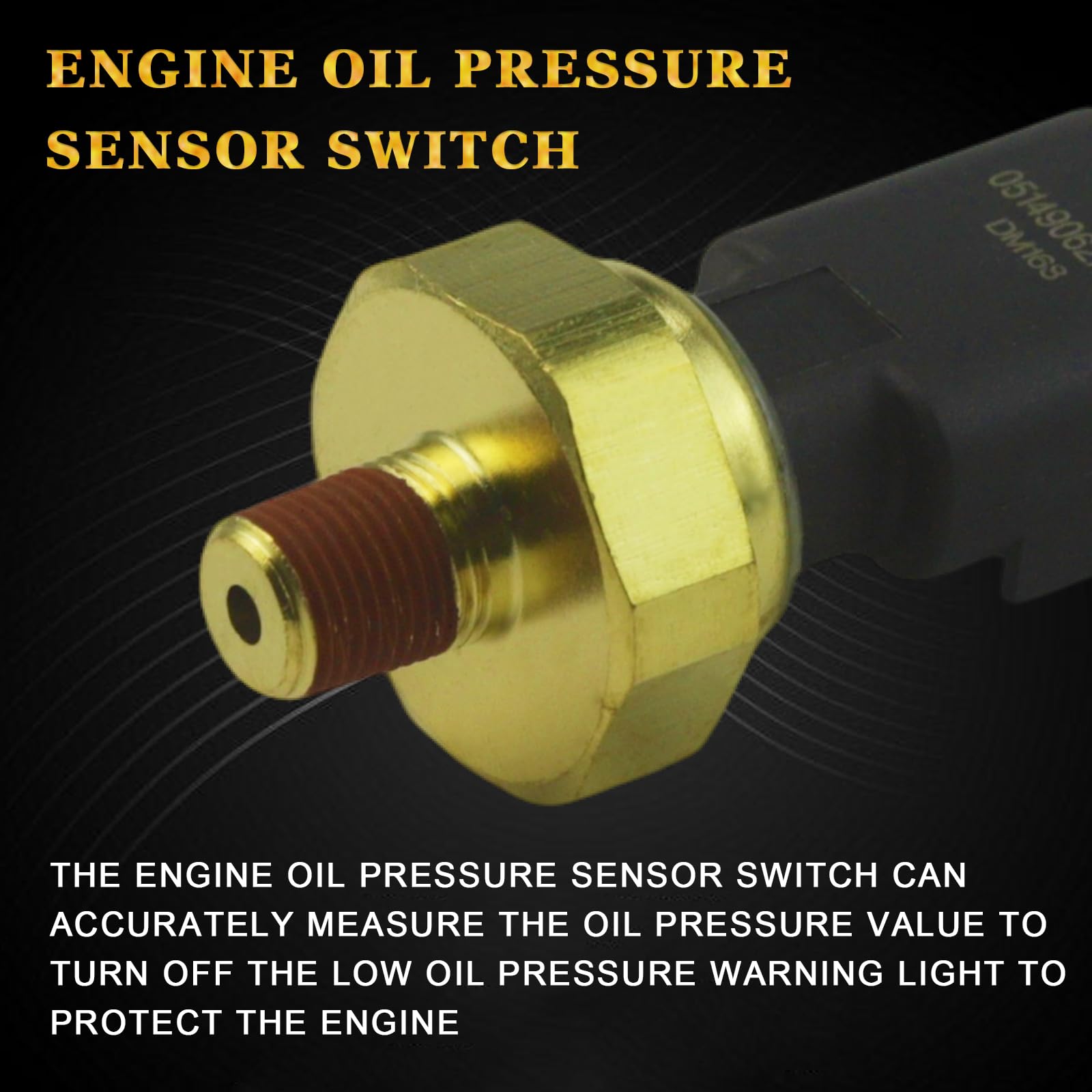 Chrysler Dodge Jeep Ram VW Engine Oil Pressure Sensor Switch 5149062AA 5149064AA - Compatible with 5149062AB, 05149062AA, 56044777AA, 68060337AA - Reliable Oil Pressure Switch for Smooth Engine Performance - Ideal for Off-Roading, Towing & Daily Commuting