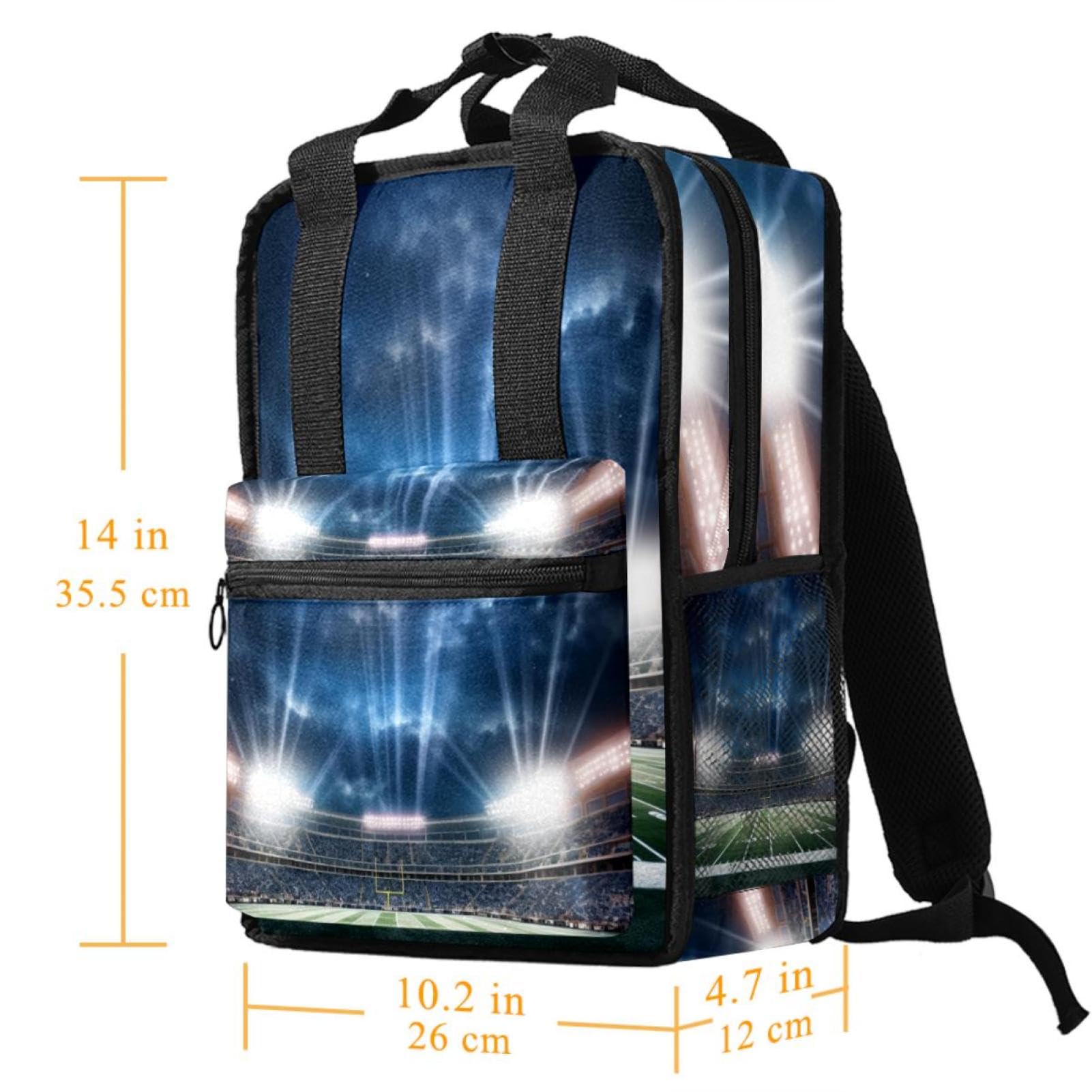 Stylish Travel Backpack for Women & Men - Durable College Backpack for School, Work & Sports - Perfect for American Football & Soccer Stadium Outings