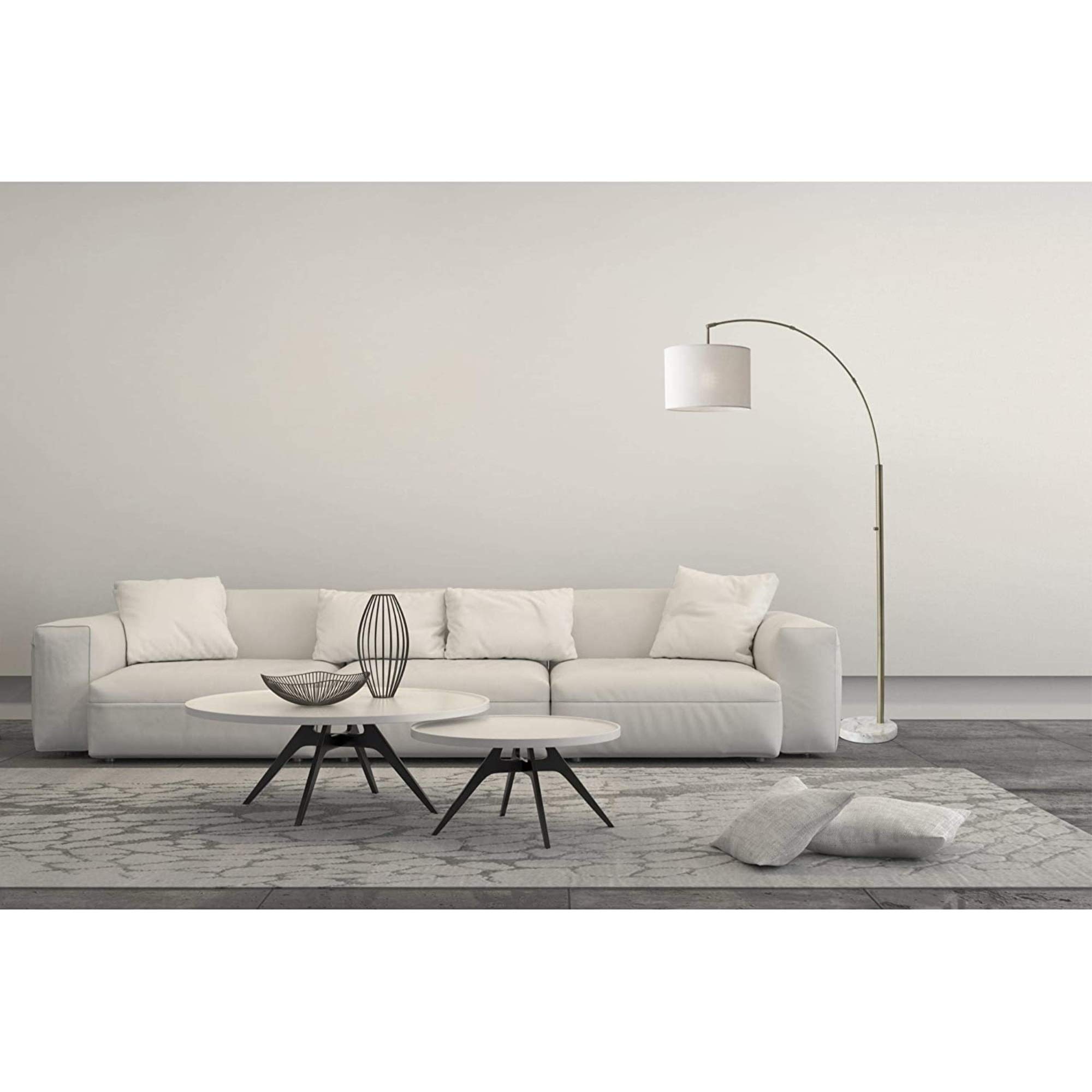 Brass Metal Arc Floor Lamp - 11
