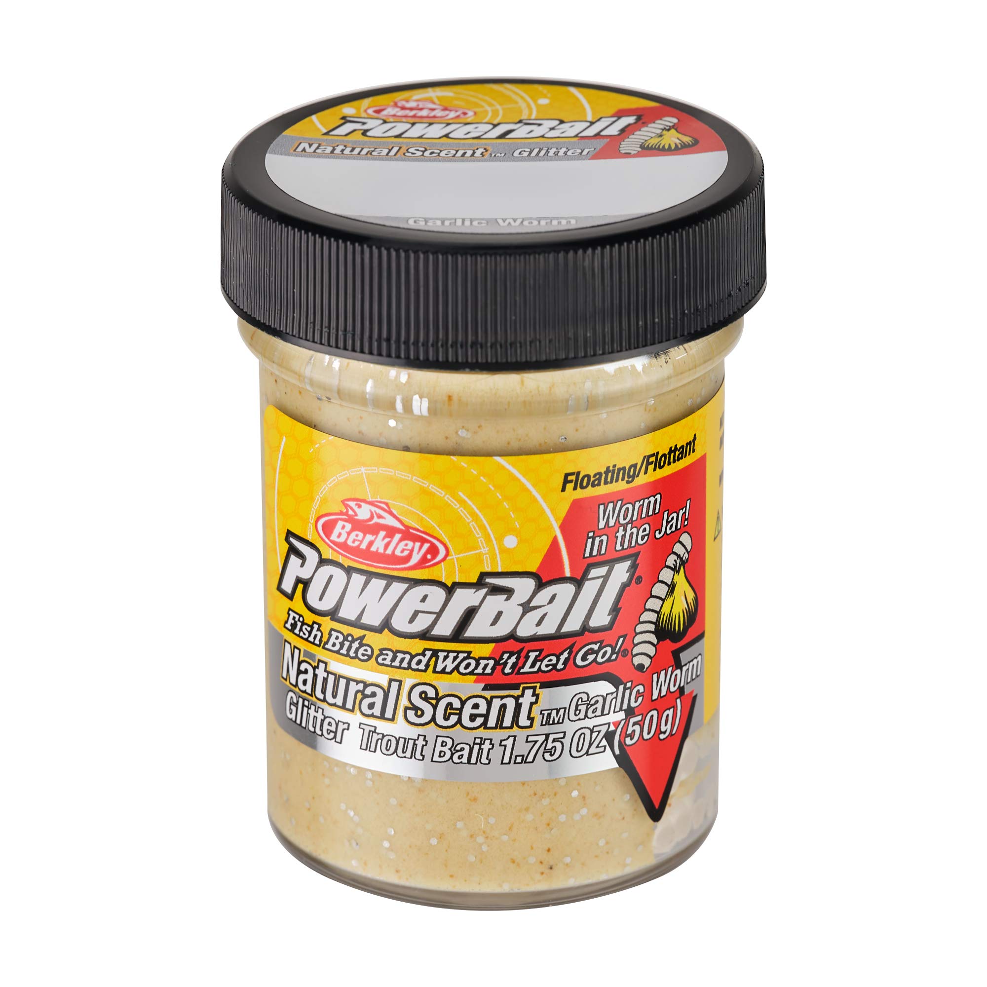 Berkley PowerBait Natural Glitter Trout Fishing Dough Bait - Realistic Scent & Attractant for Rainbow, Brown & Brook Trout - Perfect for Freshwater Lakes, Rivers & Streams