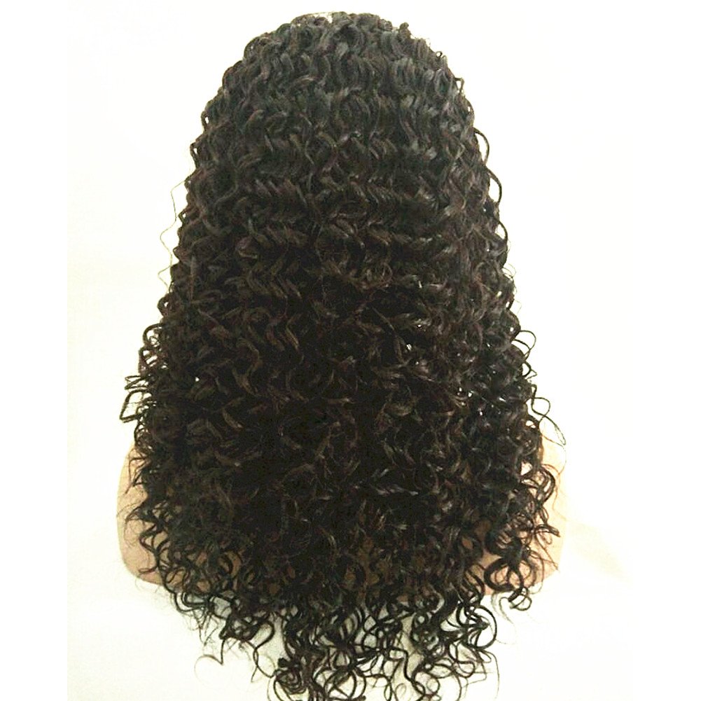 Brazilian Virgin Human Hair Lace Front Wigs for Black Women - 18 Inch Kinky Curly Glueless Lace Wig with Baby Hair | Natural Color | Perfect for Daily Wear, Parties & Special Occasions