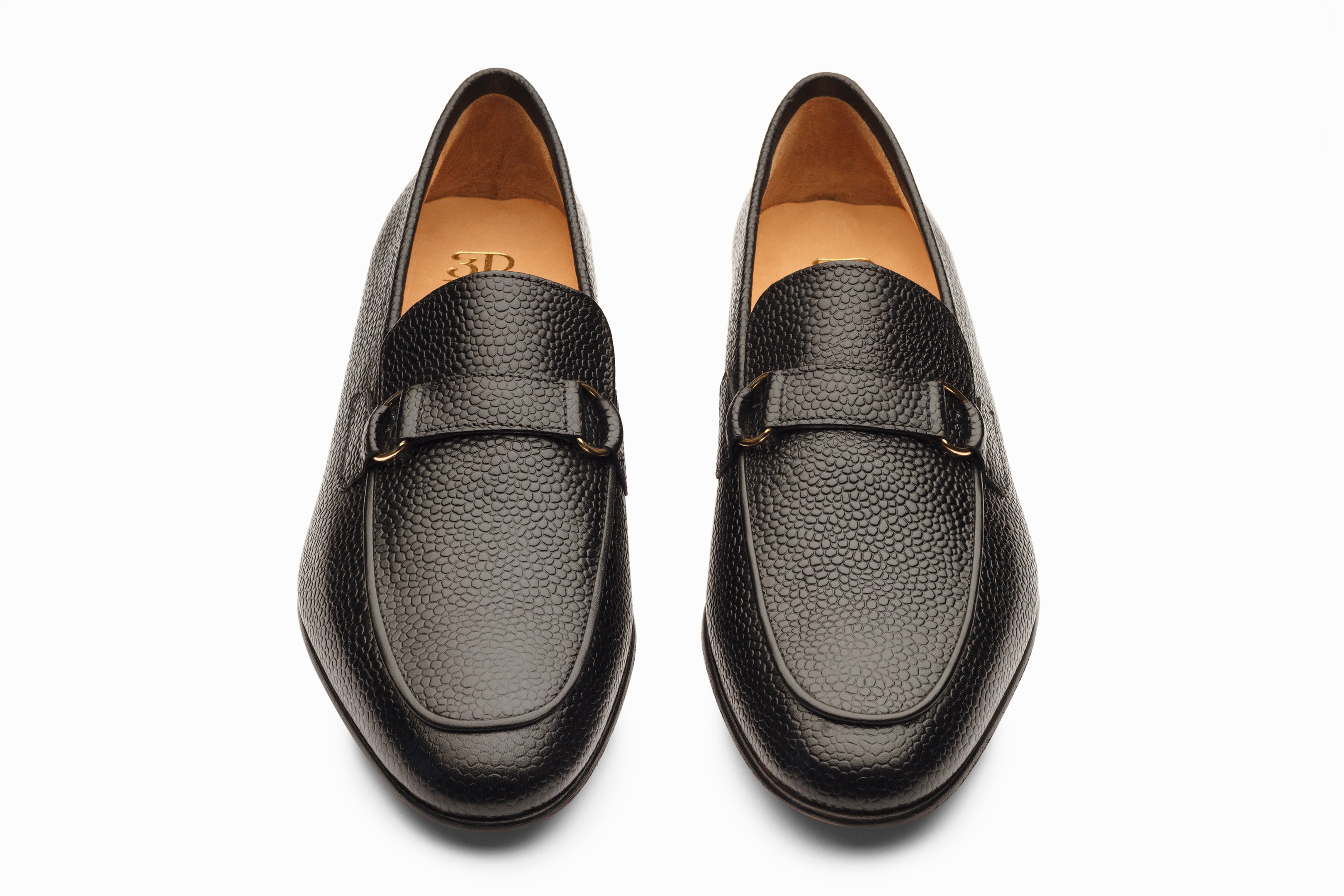Premium Lorenzo Leather Loafers for Men - Black Grain Leather Slip-On Shoes - Comfortable & Stylish for Business, Casual & Office Wear