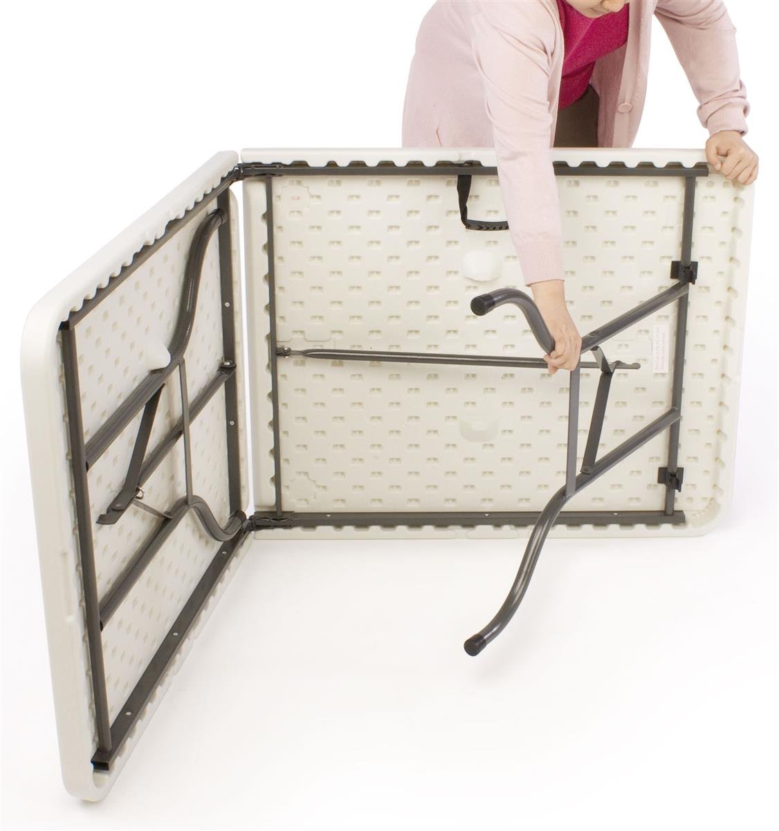 8-Foot Portable Folding Table with Comfort Handle Grip - 29.25