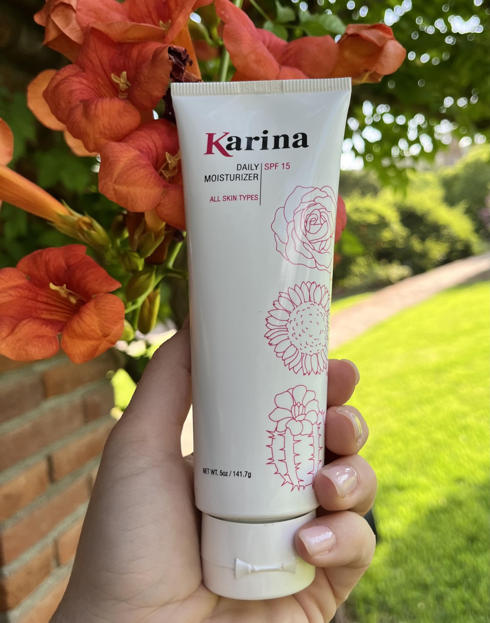 Karina Face and Body Moisturizer - 5 oz Hydrating Lotion for Dry Skin | Daily Moisturizing Cream for Women & Men | Perfect for Home, Office & Travel Use