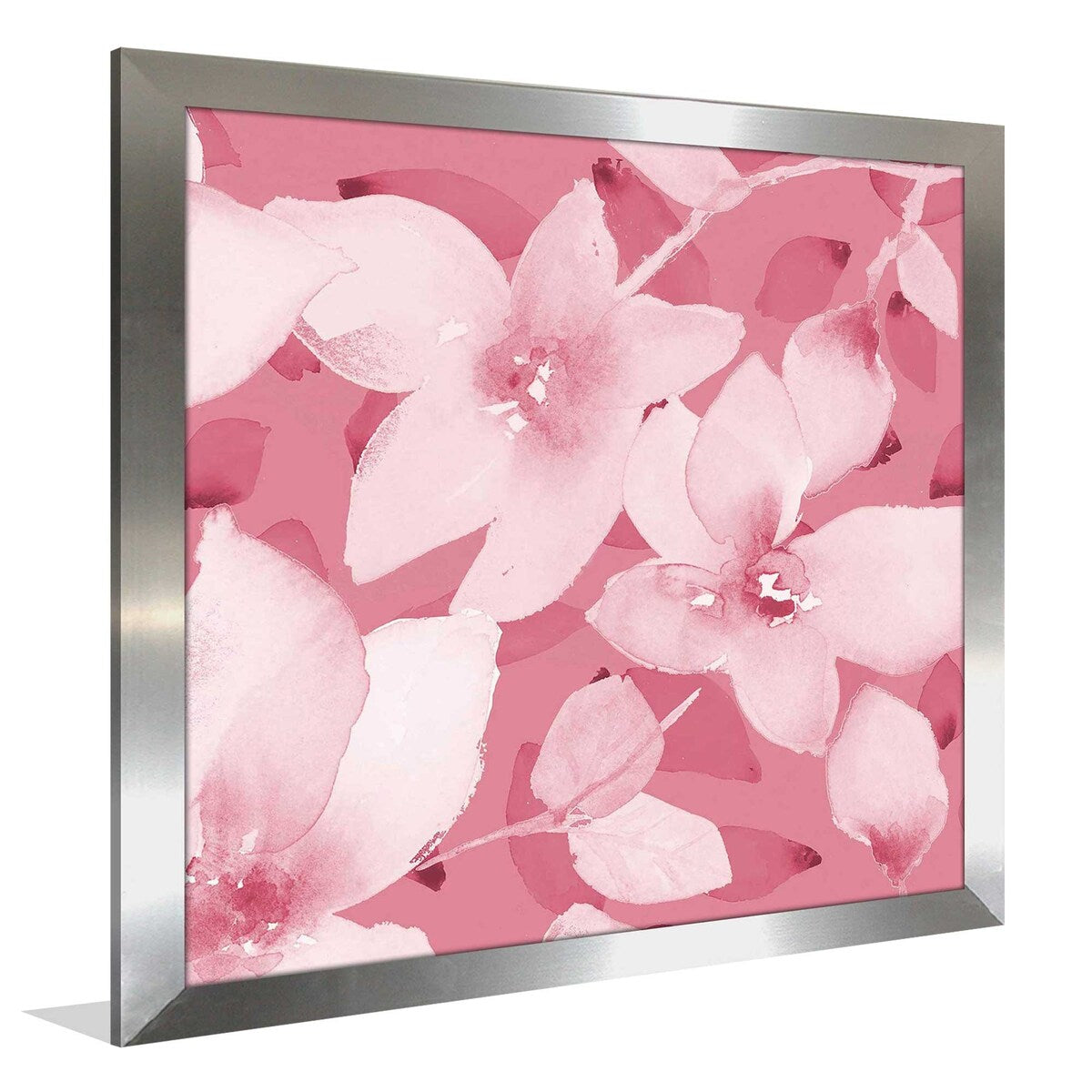 Blooming Pink Whispers II Square Acrylic Wall Art - Modern Home Decor for Living Room, Bedroom & Office