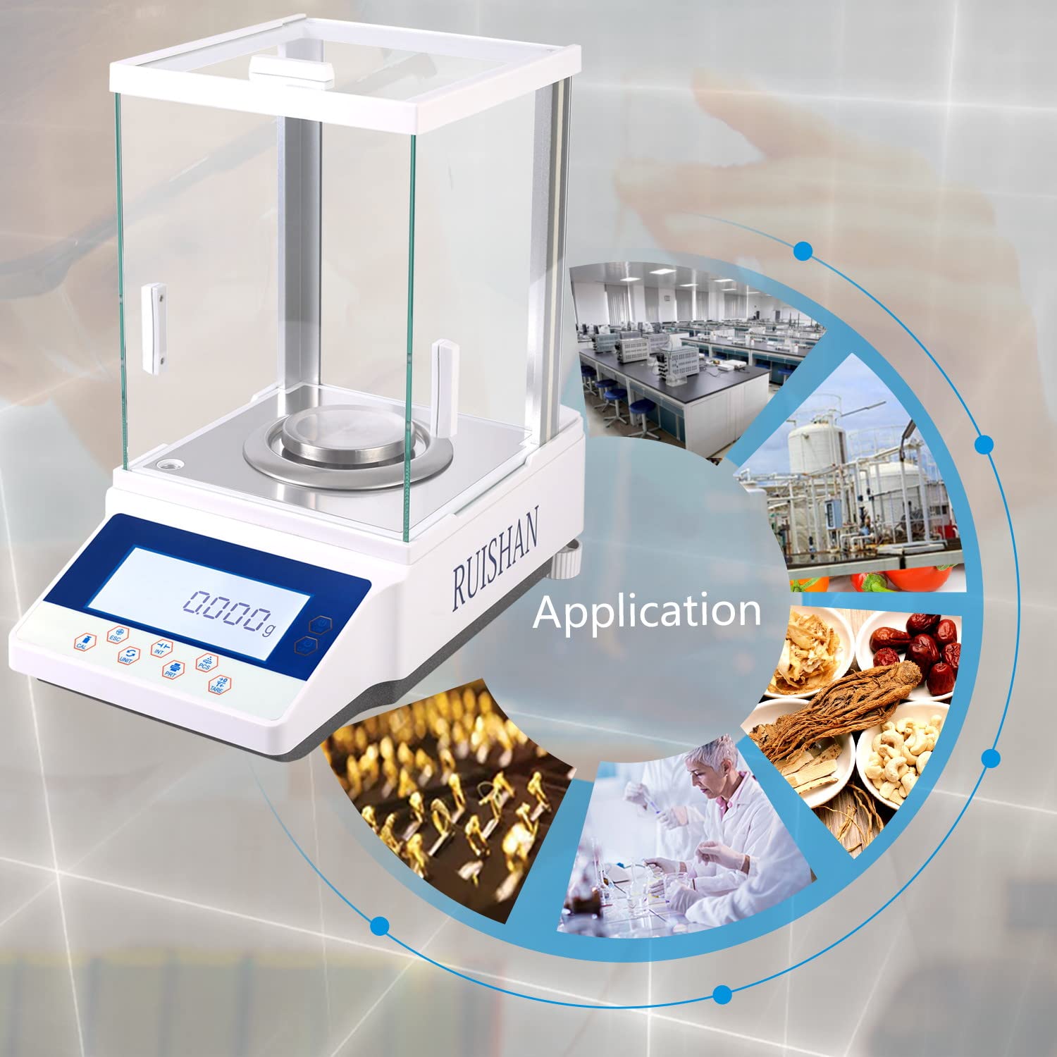 300g x 0.001g High Precision Digital Analytical Balance Scale - Laboratory, Jewelry & Pharmacy Scale with External Calibration | Perfect for Scientific Research, Gem Weighing & Chemical Measurements