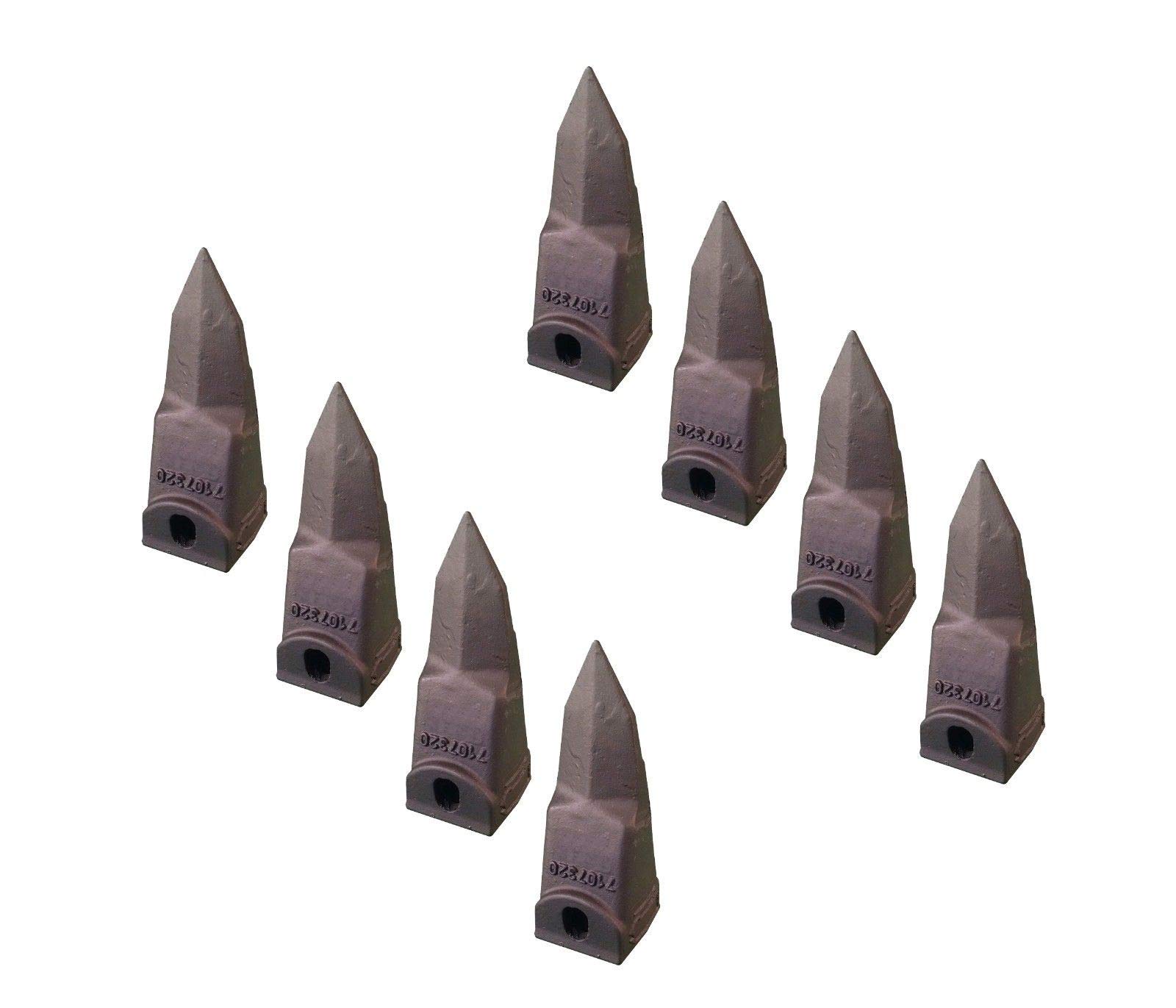 Bobcat Style Mini Excavator Bucket Teeth - Replacement Parts for 7107320 & 6737325TL Models - Durable Digging Teeth for Construction, Landscaping & Farming Equipment