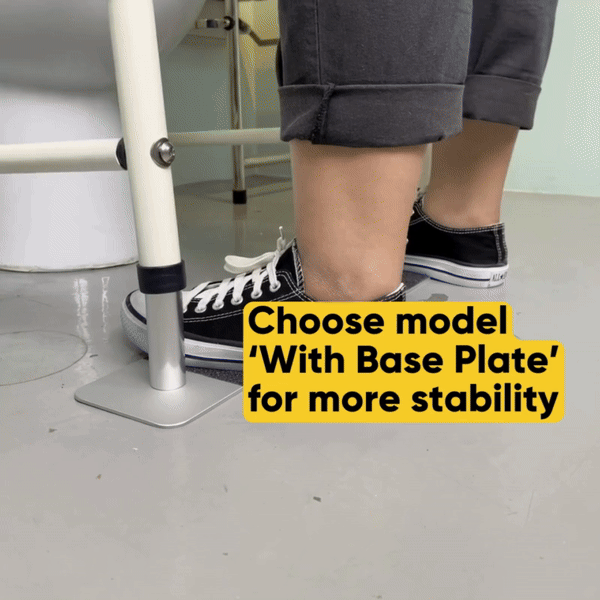 Sturdy Bathroom Safety Rail for Elderly & Disabled - Non-Slip Shower Grab Bar with Secure Mounting - Perfect for Bathroom, Shower & Toilet Safety (White)