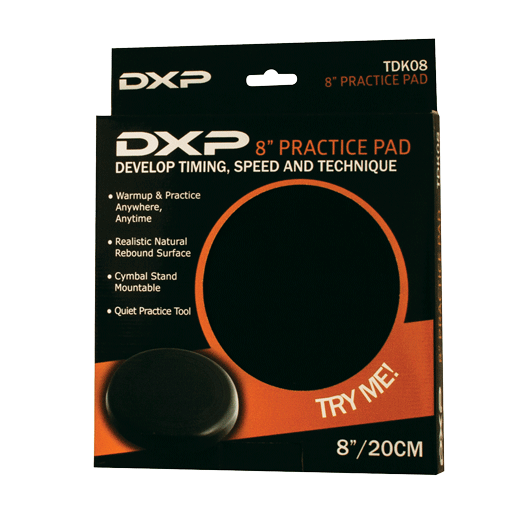 Dxp 8 Inch Drum Practice Pad - Silent Drumming Pad for Quiet Practice, Perfect for Home, Studio & Travel Use