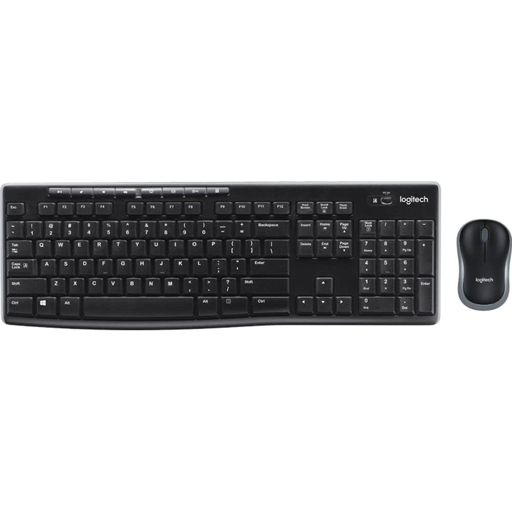 Logitech MK270 Wireless Keyboard and Mouse Combo (4-Pack) - Reliable Wireless Connection, Quiet Typing - Perfect for Office, Home & Gaming Use