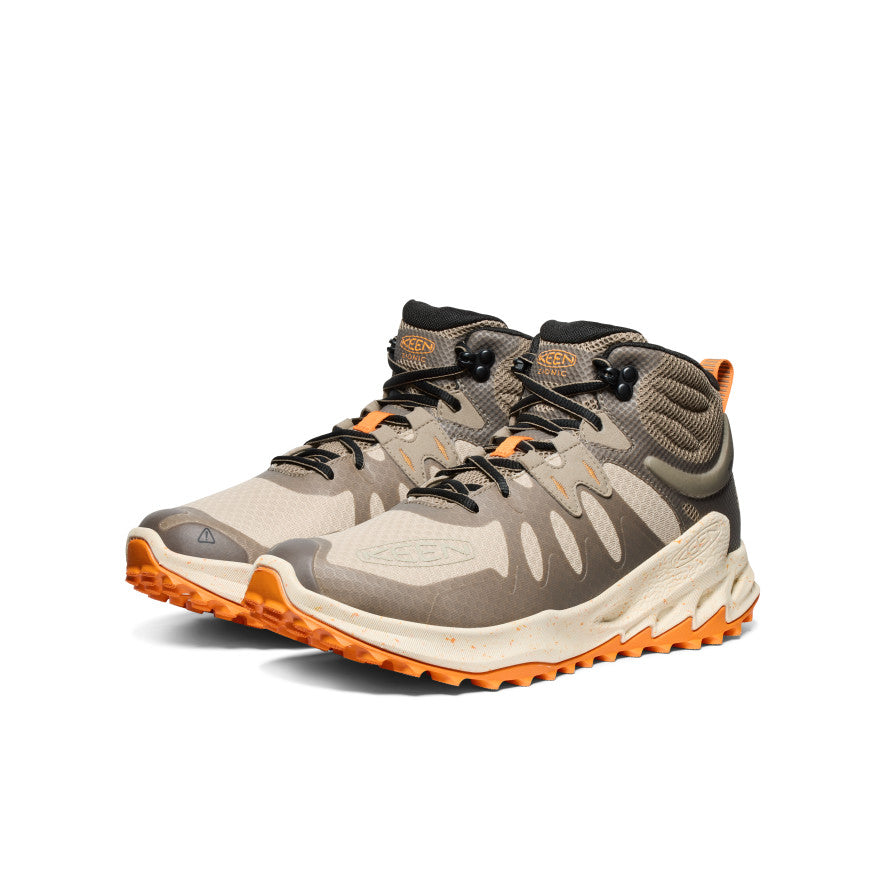 Men's Zionic Waterproof Hiking Boots - Lightweight & Durable Outdoor Shoes for Trekking & Trail Running | Brindle/Bright Marigold | Perfect for Mountain Climbing, Camping & Winter Adventures