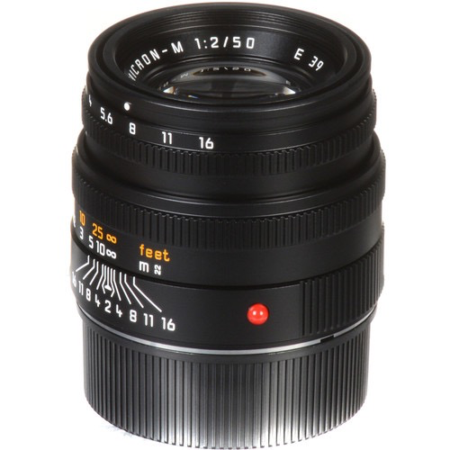 Leica Summicron M 50mm f/2.0 Manual Focus Prime Lens for Leica M Mount Cameras - Black | Perfect for Street Photography, Portraits & Low Light Shooting