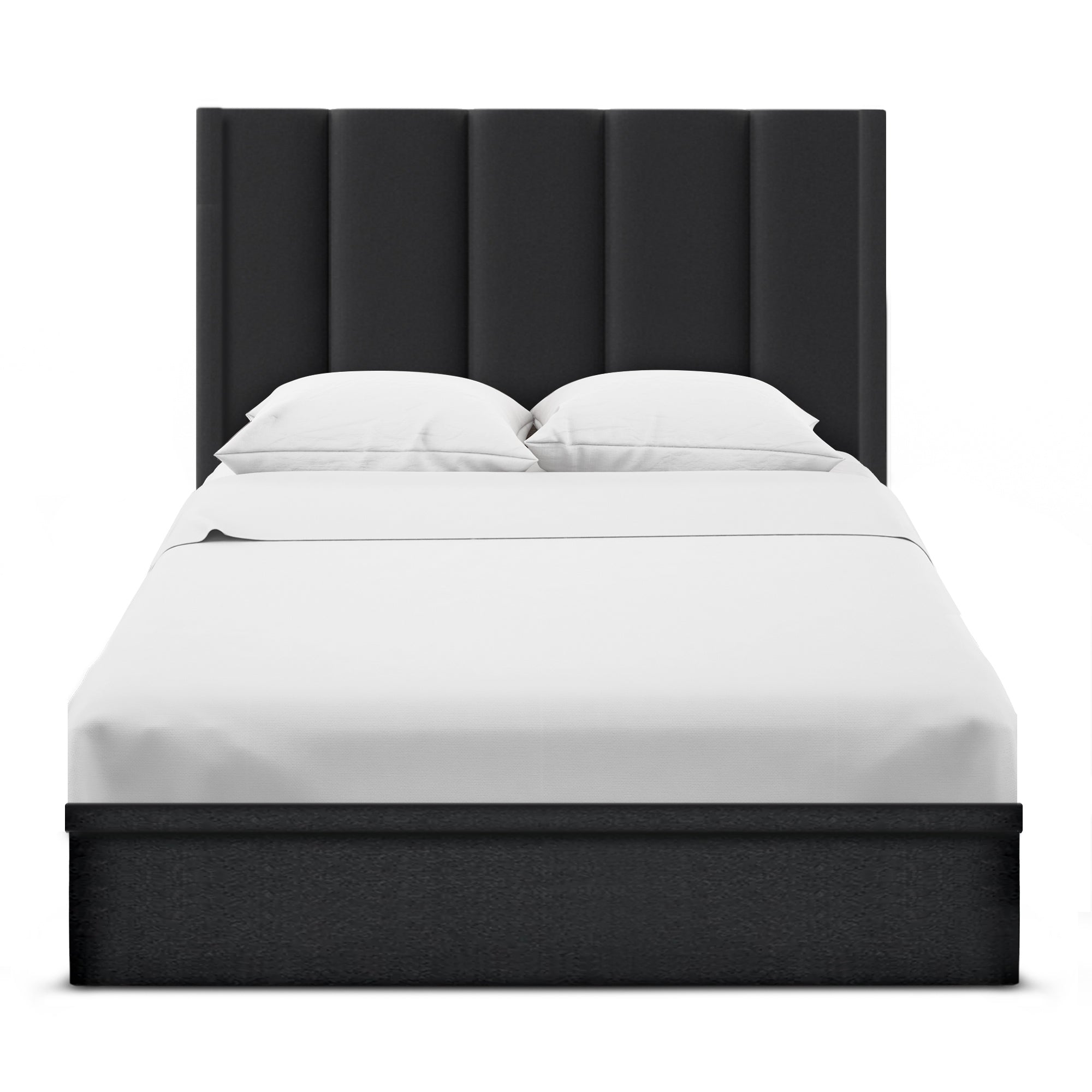 Custom Bed Frame with Storage and Headboard - Queen Size, Modern Platform Bed with Underbed Drawers for Small Space Bedroom Organization