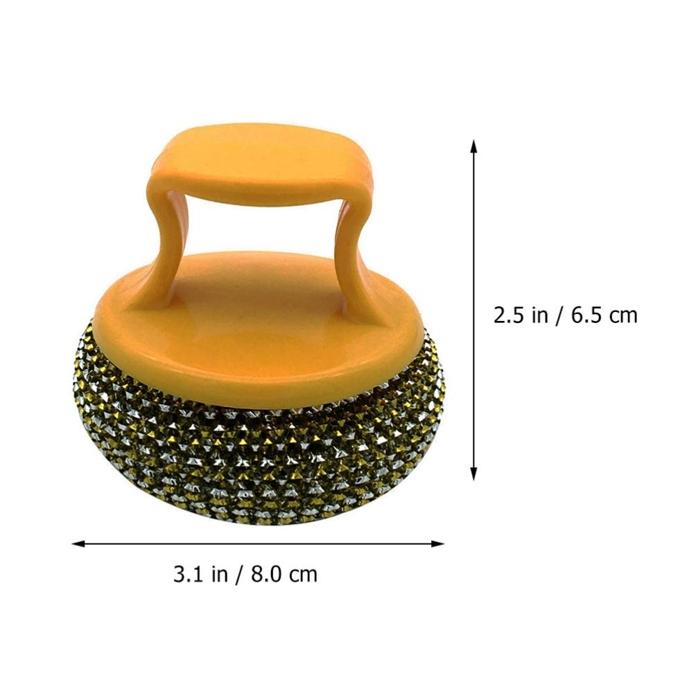 Hemoton Steel Wool Scrubber 10pcs - Detachable Dish Brush for Kitchen & Restaurant Cleaning