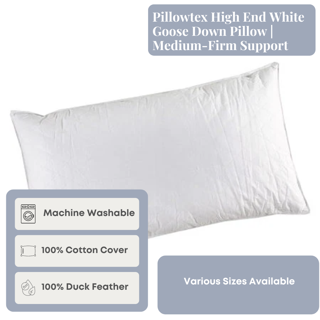 Premium Down & Feather Rectangle Pillow Insert - 100% Duck Feather Filling - Hypoallergenic & Breathable for Bed, Sofa, and Couch Comfort