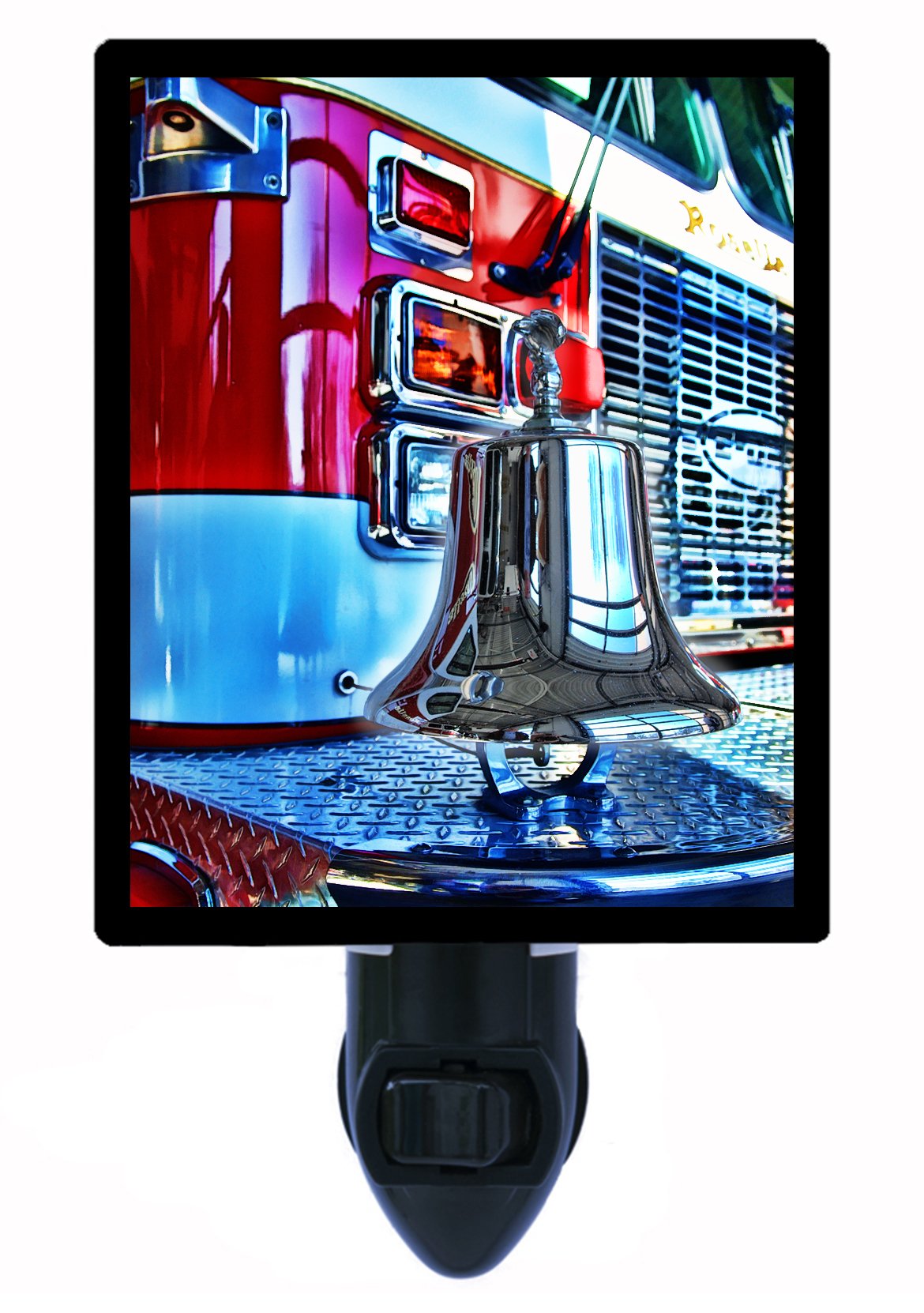 Professional Firefighter Night Light with Firetruck Bell - LED Nightlight for Kids Room, Nursery, Emergency Exit, and Safety Use
