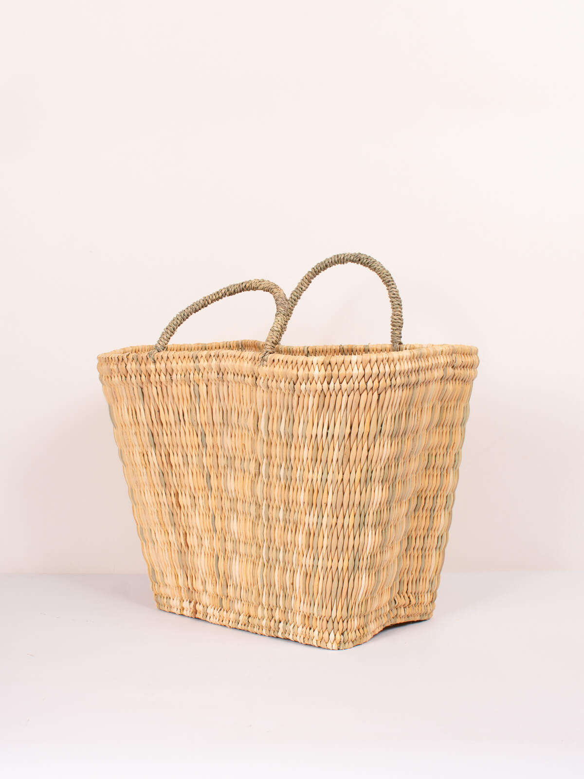 Handwoven Reed Shopping Basket - Eco-Friendly & Durable for Farmers Market, Picnics, and Home Storage | Natural Wicker Grocery Tote