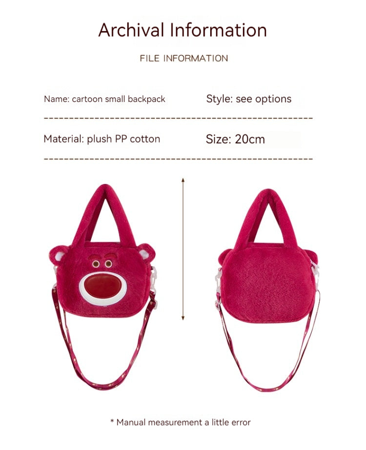 Soft Plush Doll Shoulder Tote Bag for Women - Cute Animal Print Crossbody Purse | Perfect for School, Shopping, and Travel Accessories