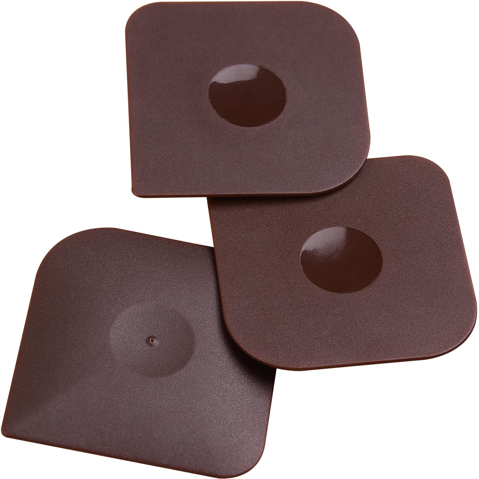 3-Piece Pan Scraper Set - Nylon Plastic Food Scraper for Pots, Pans & Cast Iron Skillets - Durable Kitchen Cleaning Tools for Tough Residue - Perfect for Baking, Grilling & Everyday Cooking (Brown)