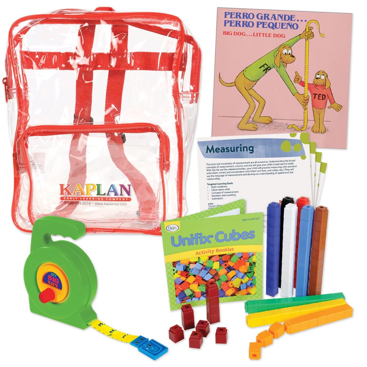 Kaplan Early Learning Back to Back Measurement Kit - Hands-On Math Manipulatives & Educational Activities for Kids | STEM Learning Tools for Classroom & Homeschool Use