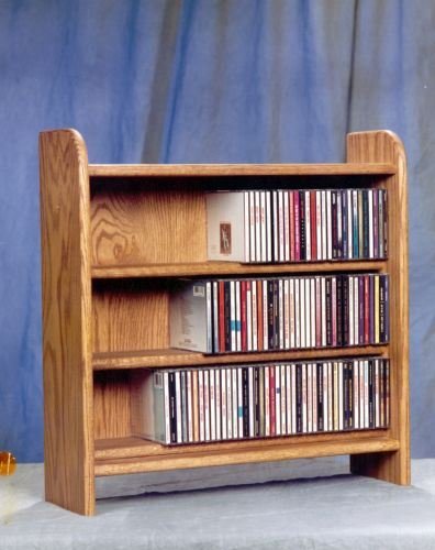 The Wood Shed 302 Dark Wood CD Storage Cabinet - Organize Your Music Collection for Living Room, Bedroom or Home Office