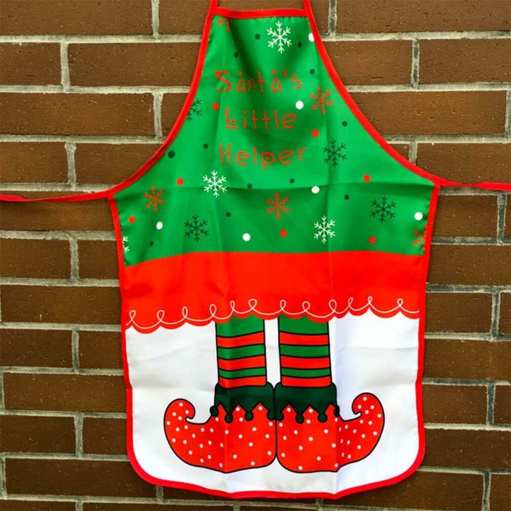 Festive Christmas Apron with Pockets - Kitchen Cooking Baking Chef Apron for Holiday Baking, Cooking & Decorating - Perfect for Christmas Parties, Family Gatherings & Festive Cooking Activities