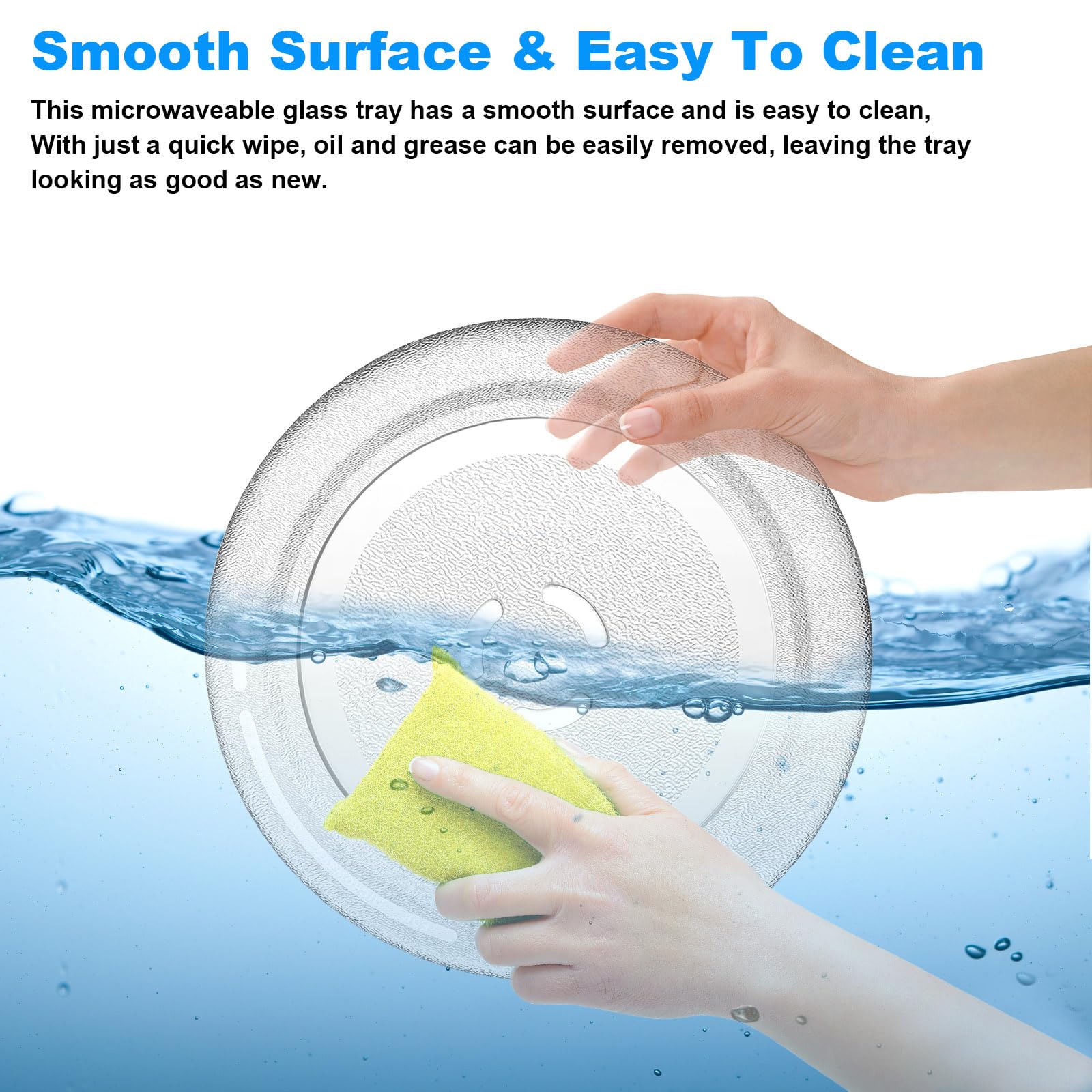 Whirlpool KitchenAid Microwave Glass Turntable Plate 12.5 Inch Replacement - Compatible with PS373741 4393751 AP3130793 4393799 RO6G Models - Perfect for Heating Food Evenly in Microwave Ovens