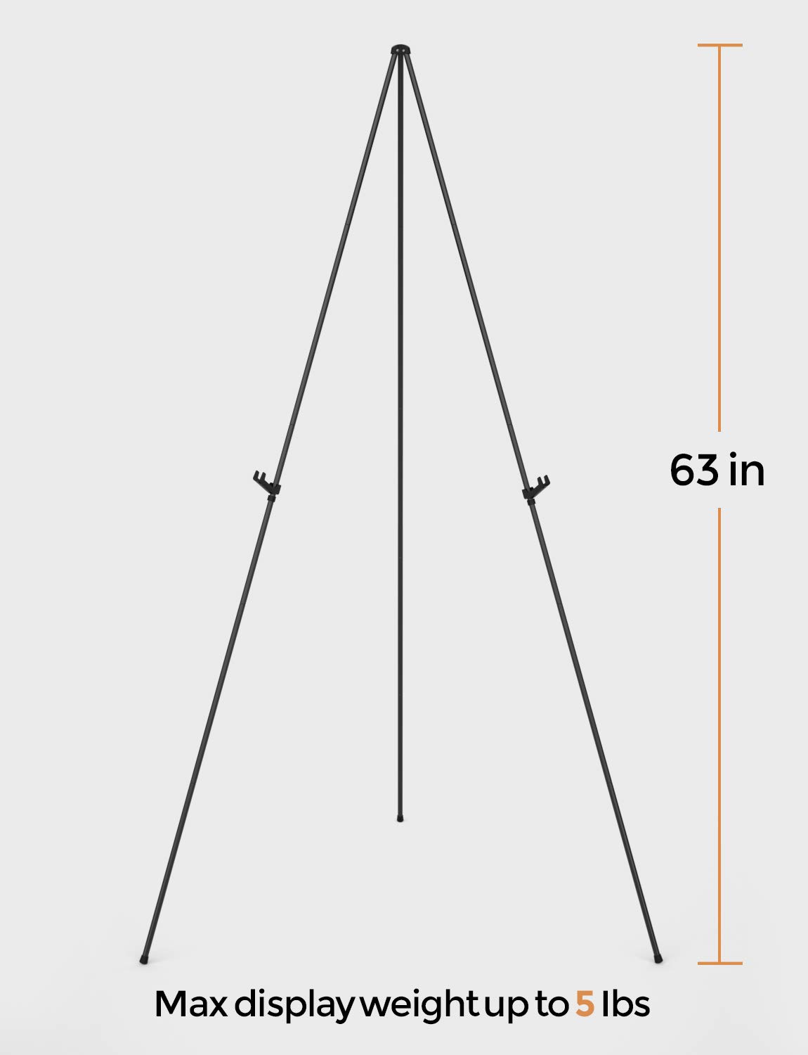 Nicpro 6-Pack 63 Inch Black Metal Folding Easel Stands - Portable Tripod Display Easels for Artists, Posters, Weddings & Events - Includes Carry Bag for Easy Transport | Perfect for Art Exhibitions, Classroom Displays & Wedding Signage