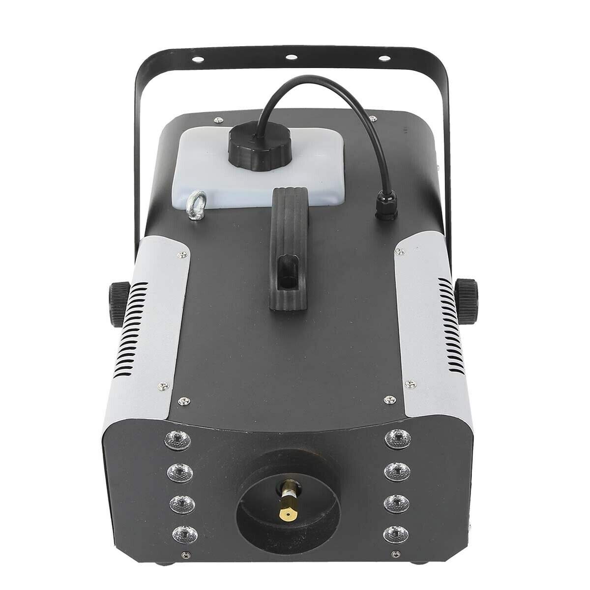 1500W Halloween Smoke Fog Machine with RGB LED Lights & Remote Control - 3-in-1 DJ Stage Fogger for Halloween Parties, Concerts, and Theater Performances