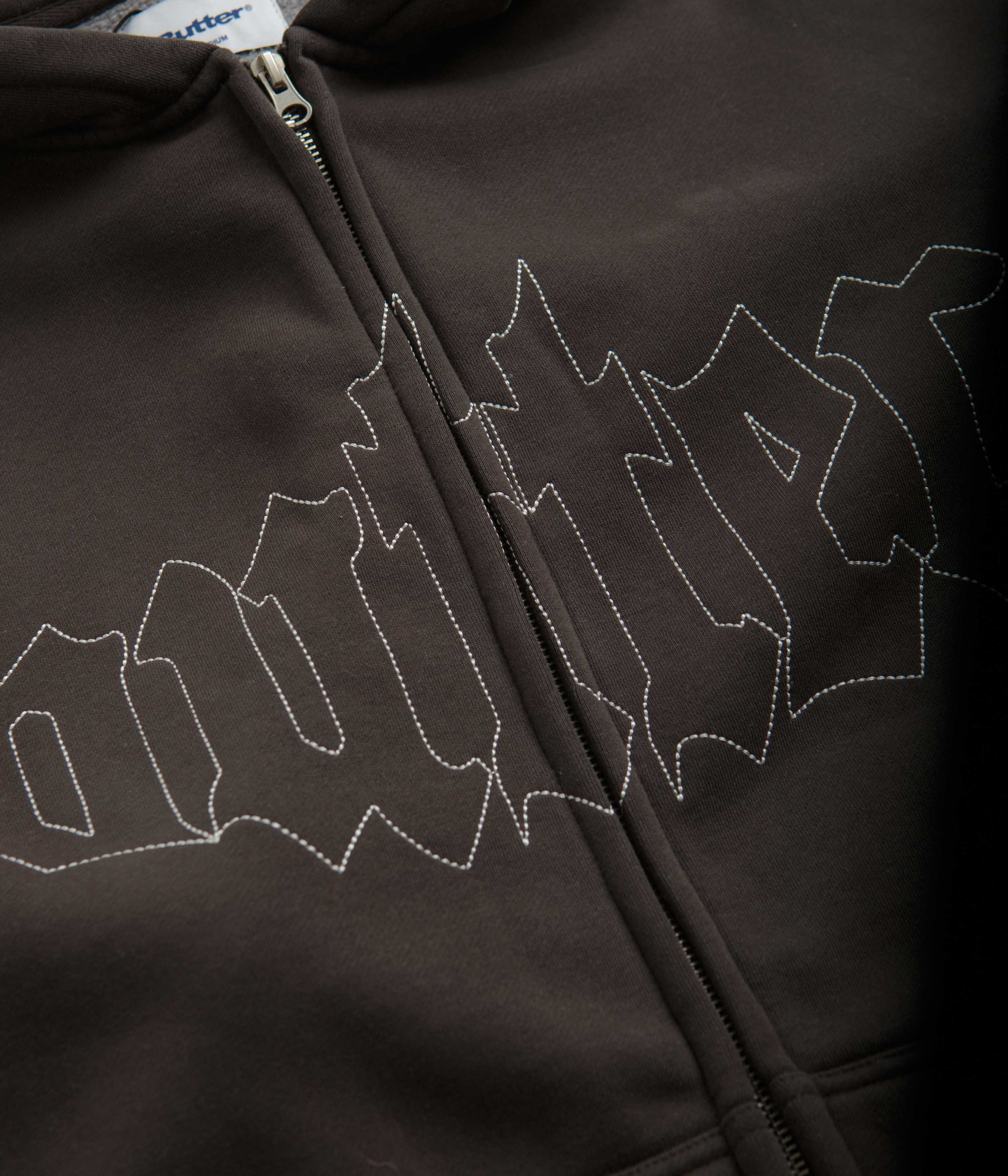 Butter Goods Cropped Zip Thru Hoodie - Washed Black | Women's Streetwear Fashion | Perfect for Casual Outfits & Urban Style