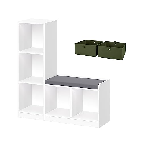White With 2 Olive Bins