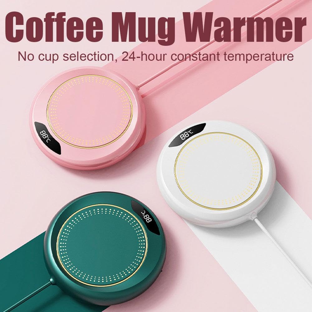 Coffee Mug Warmer with 3 Temperature Settings & Auto Shut-Off - Hot Plate for Coffee, Tea, Milk & Drinks - Perfect for Office, Home & Gifts