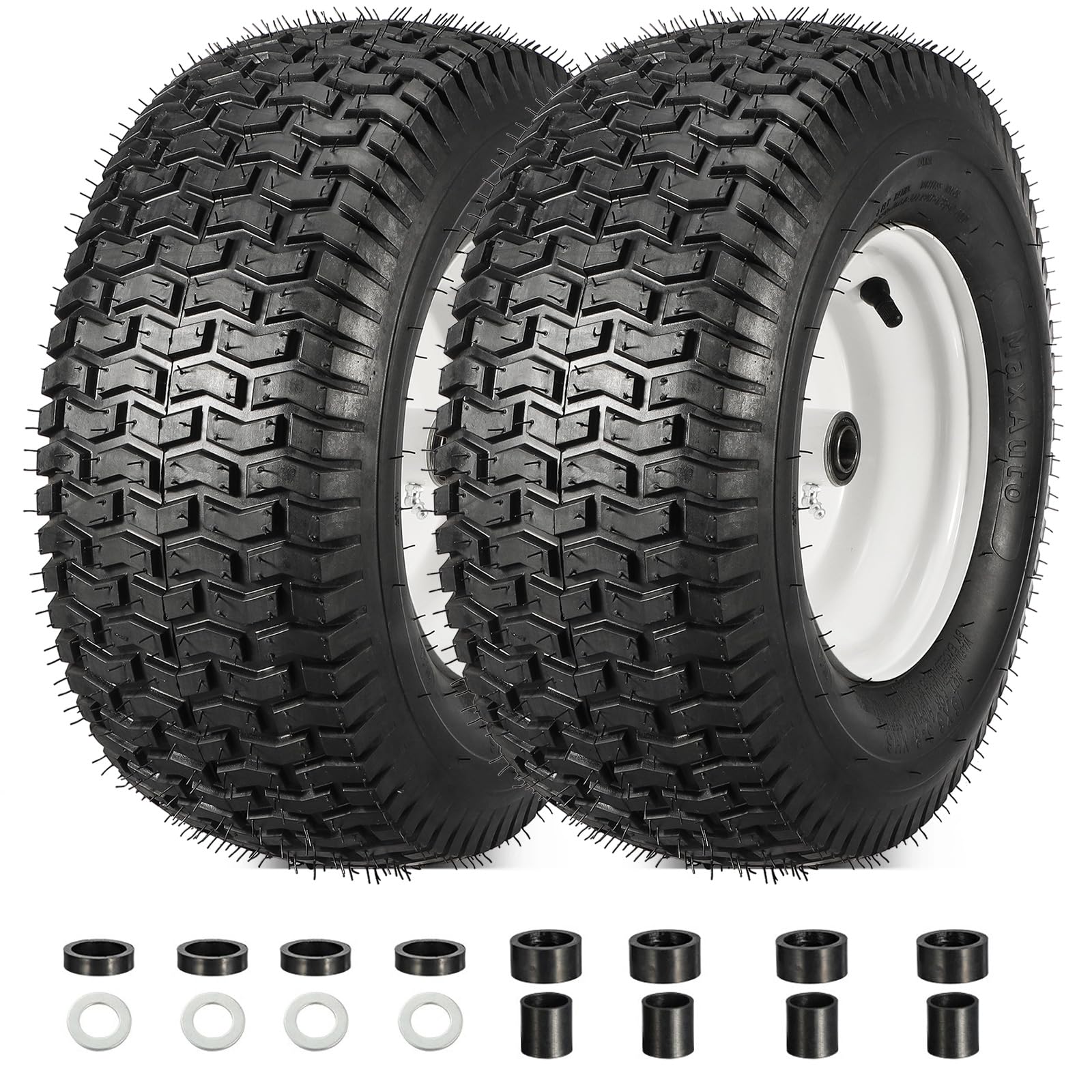 MaxAuto 16x6.50-8 Lawn Mower Tires with Rim - 3/4
