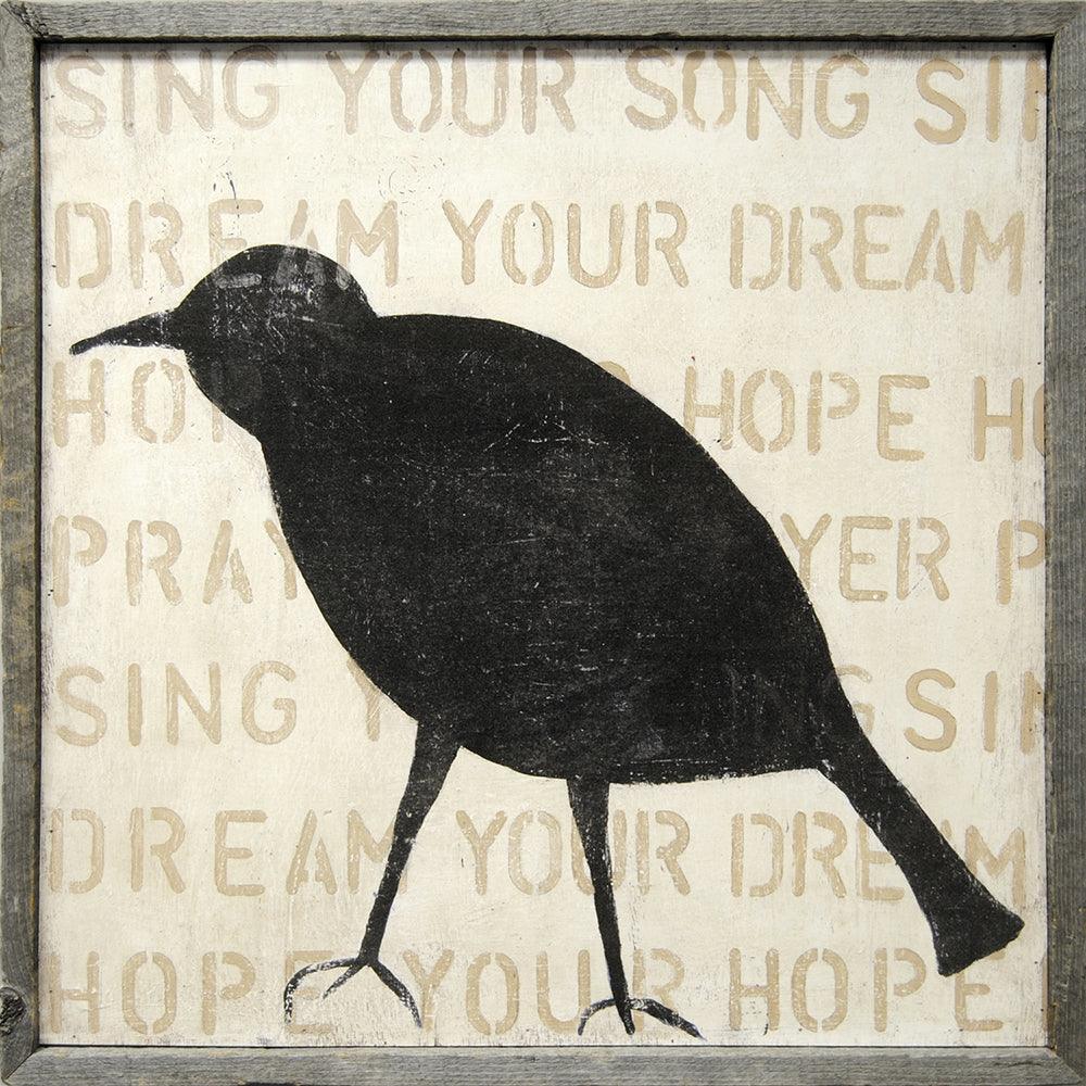 Bird Silhouette Wall Art Print - Nature Inspired Home Decor for Living Room, Bedroom & Office - Framed Canvas Painting for Modern Interior Design