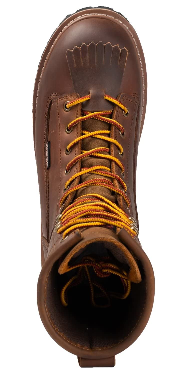 SUREWAY Men's 8-Inch Waterproof Steel Toe Work Boots - Oil & Slip Resistant, Thick Full Grain Leather, Wedge Rubber Sole, EH Rated - Ideal for Construction, Logging & Outdoor Work