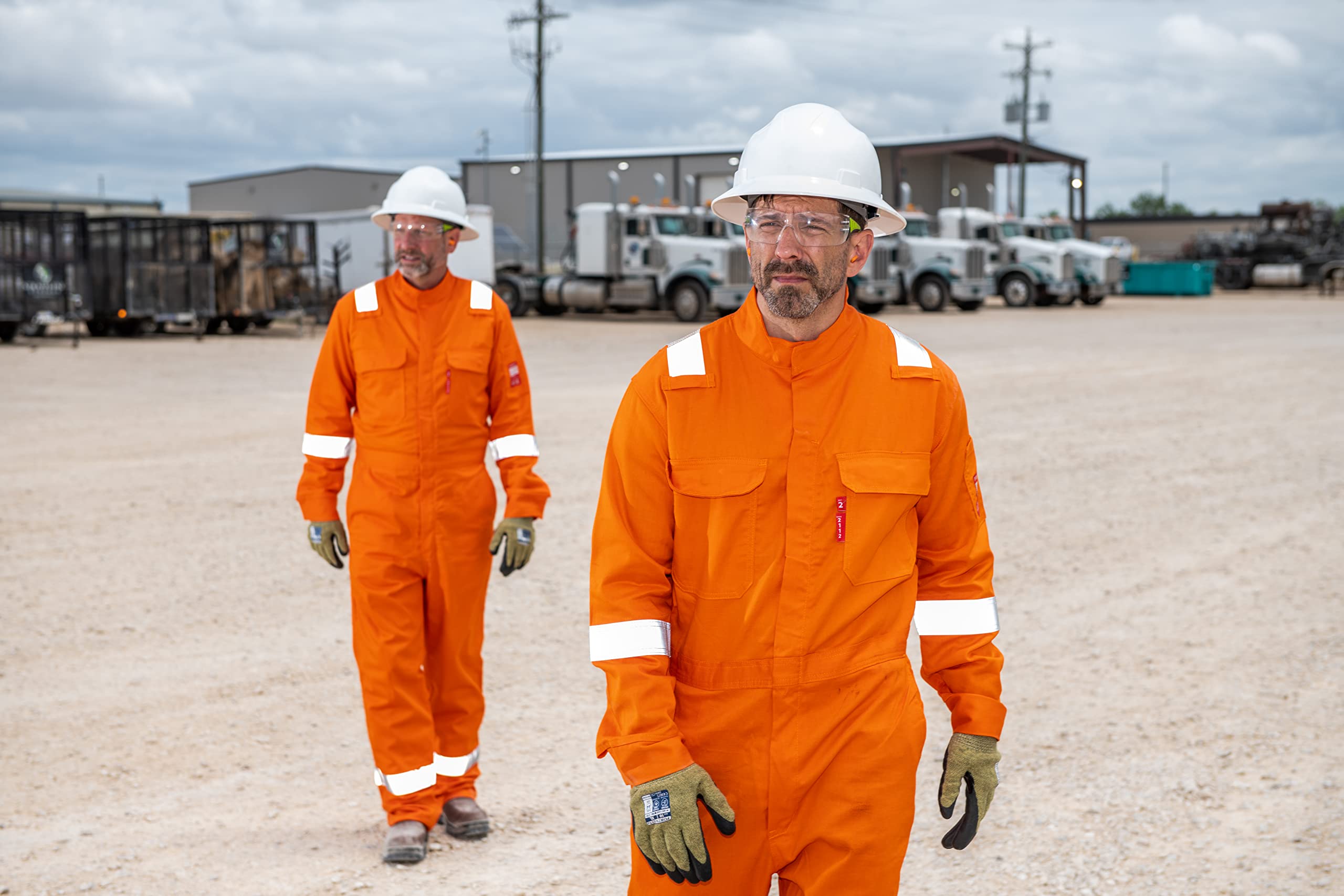 Portwest FR94 Bizflame Fire-Resistant Coverall with Reflective Tape - ASTM/NFPA Certified - Orange Safety Workwear - 4XL for Industrial & Construction Hazard Protection