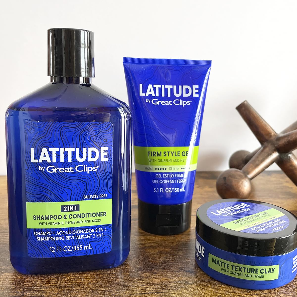 GREAT CLIPS LATITUDE Firm Style Gel for Men - High Hold & Shine Hair Styling Gel (32oz) - Perfect for Pompadours, Slick Backs & Everyday Grooming
