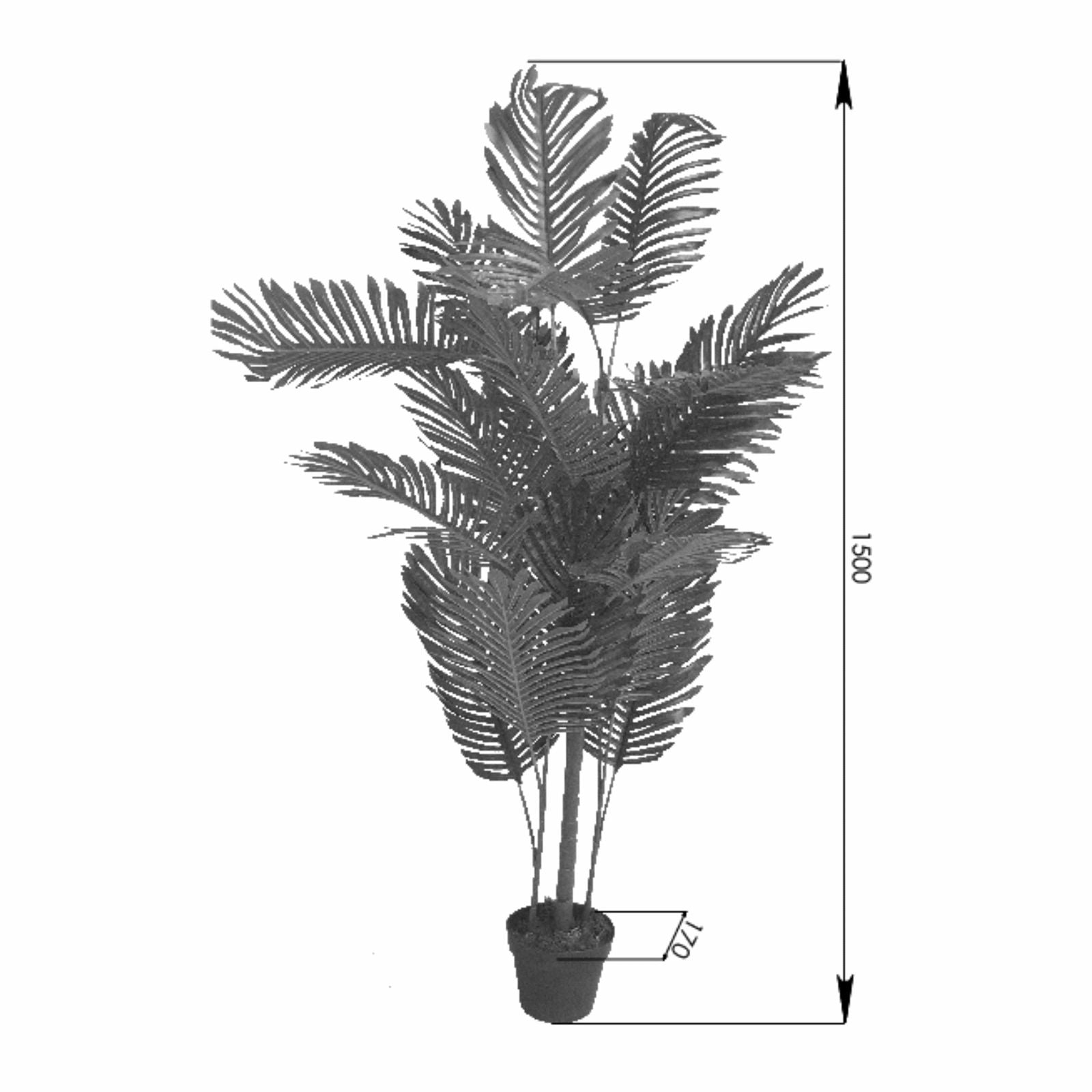 Premium 150cm Artificial Faux Hawaii Palm Tree - Perfect for Indoor Home Decor, Office, and Tropical Themed Parties