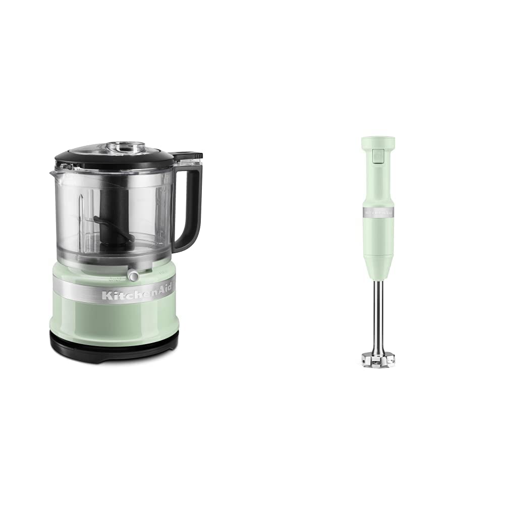 KitchenAid 3.5 Cup Food Chopper & 2-Speed Immersion Hand Blender Set - Perfect for Pureeing, Chopping & Mixing Soups, Sauces & Baby Food