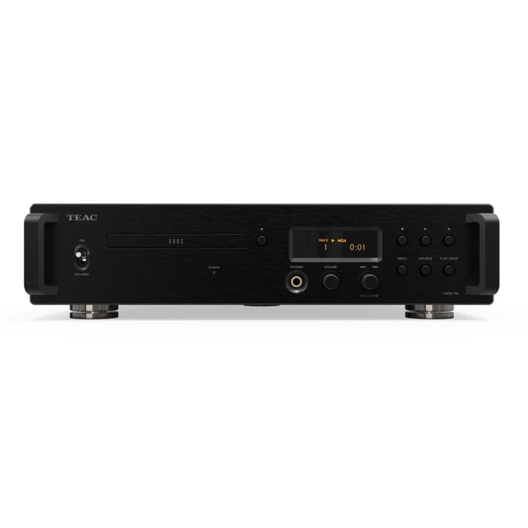 TEAC VRDS-701 High-End Dual Monaural USB DAC CD Player with Preamp & Headphone Amp - Perfect for Audiophiles & Home Theater Systems
