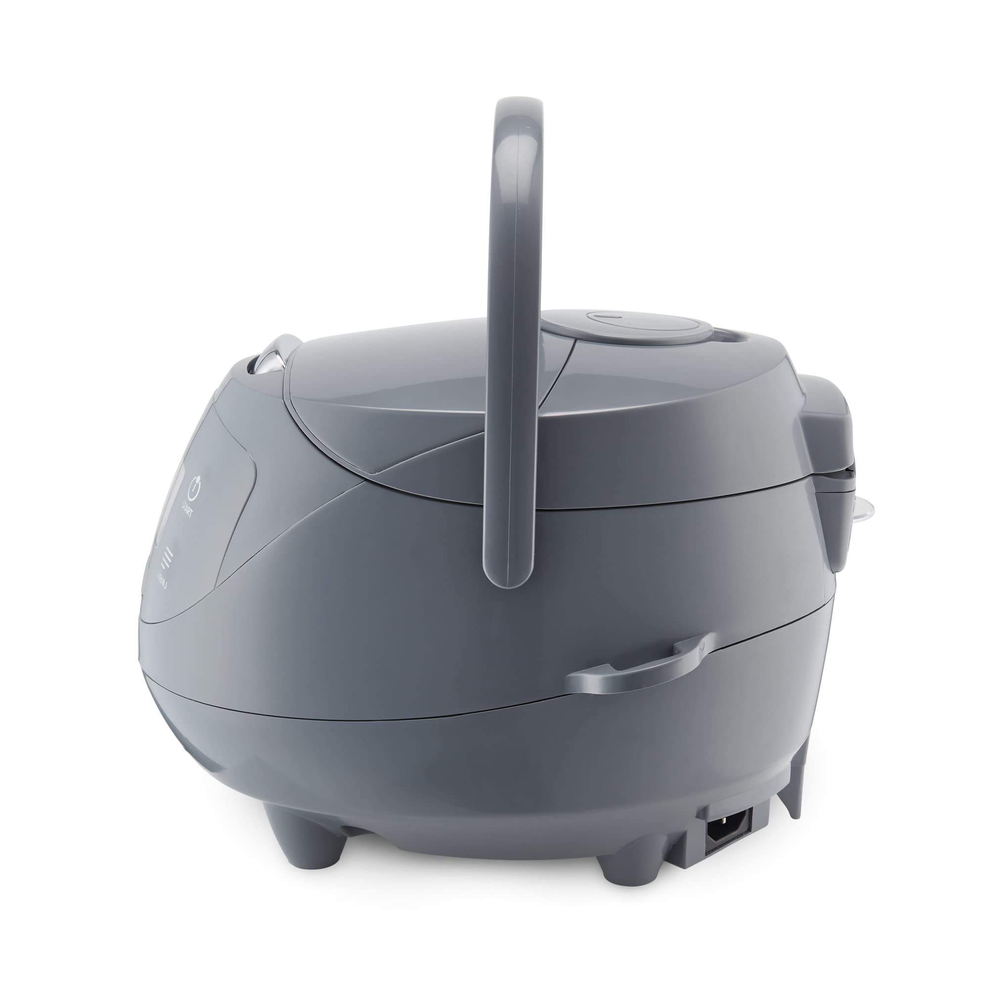 Yum Asia Panda Mini Rice Cooker with Ceramic Bowl - 3.5 Cup (0.63L) Fuzzy Logic Rice Cooker | 4 Cooking Modes + 4 Multicooker Functions | LED Display | 220-240V | Perfect for Dorms, Small Kitchens & Travel (Cobalt Grey)
