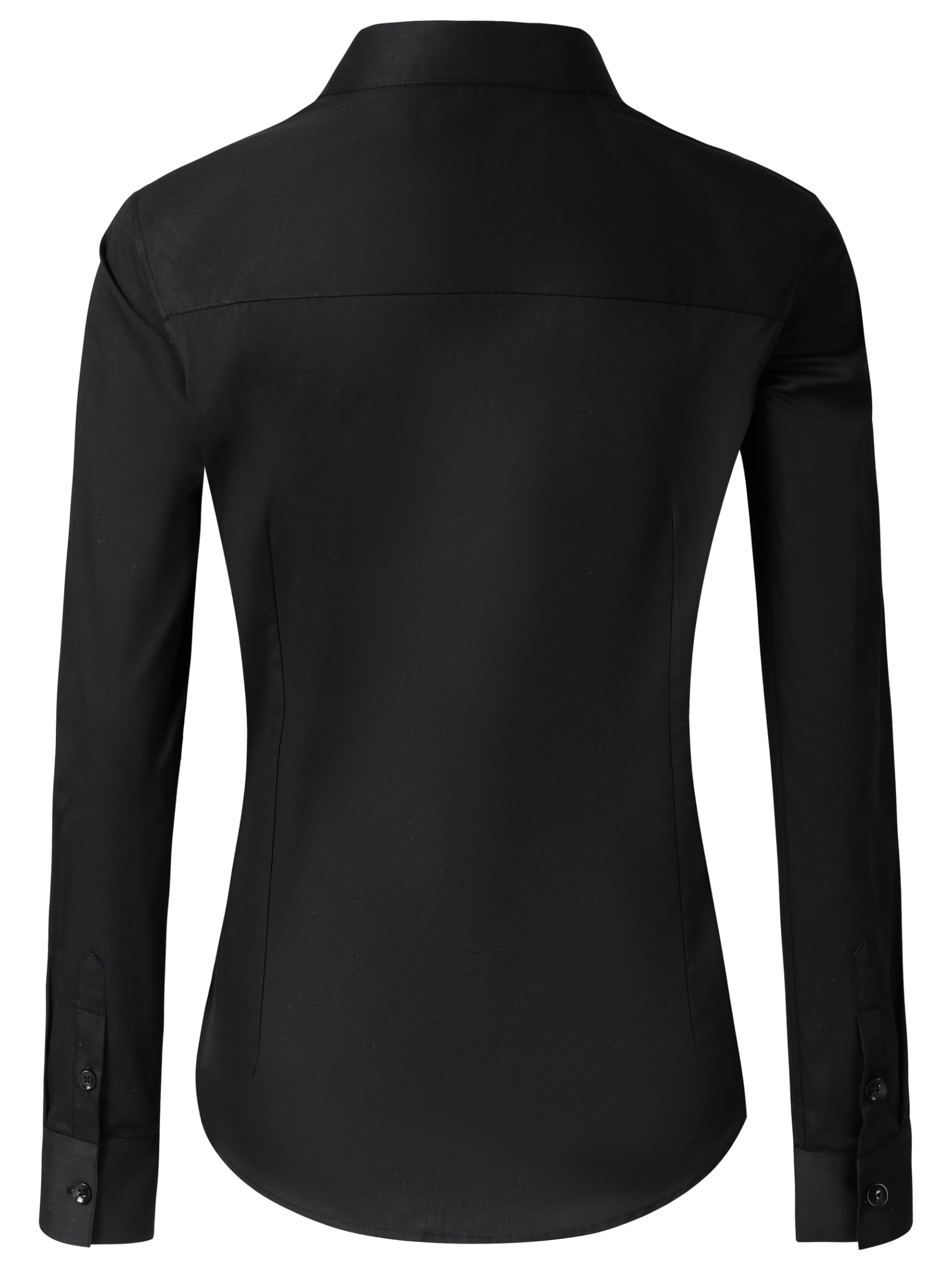 CUNLIN Women's Cotton Button Down Shirt - Slim Fit Long Sleeve Formal Blouse for Office Work & Business Casual | Professional Dress Shirt for Women