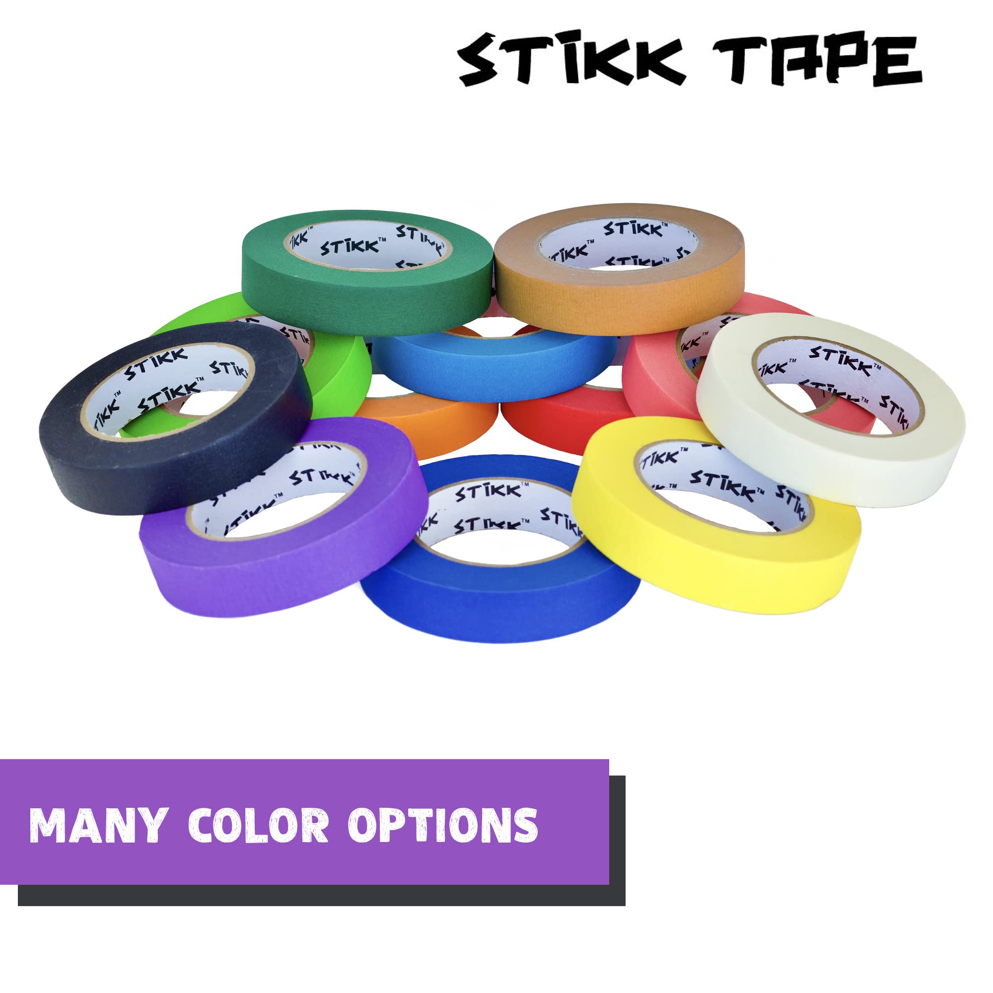 STIKK Premium Purple Painter's Tape 4-Pack - 2 Inch x 60 Yards - Residue-Free Masking Tape for Walls, Edges, Trim & Ceilings - Perfect for DIY Painting Projects, Home Renovation & Professional Use - Ideal for Clean Lines, Wall Art & Furniture Painting