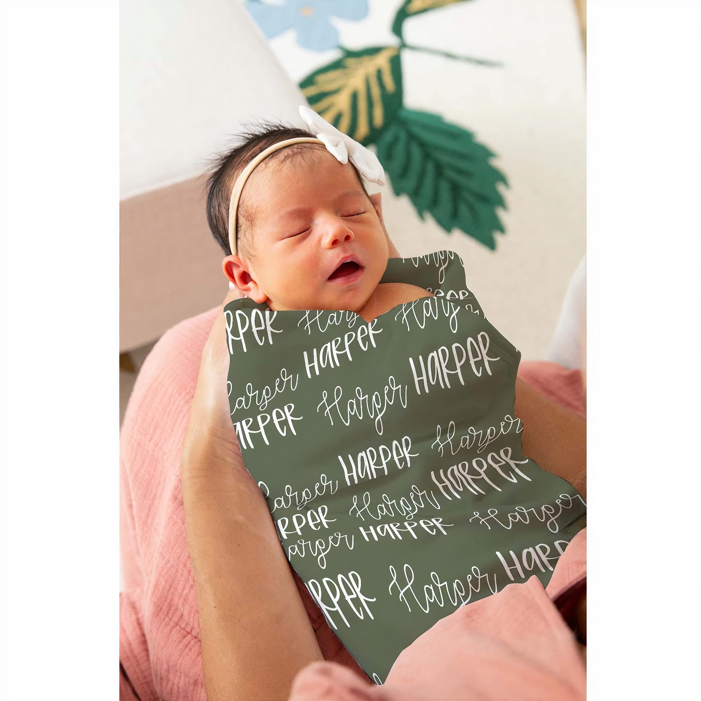 Personalized Name Baby Blanket for Boys & Girls - Custom Newborn, Infant & Toddler Blanket with Embroidery - Perfect for Nursery, Gift & Travel Use