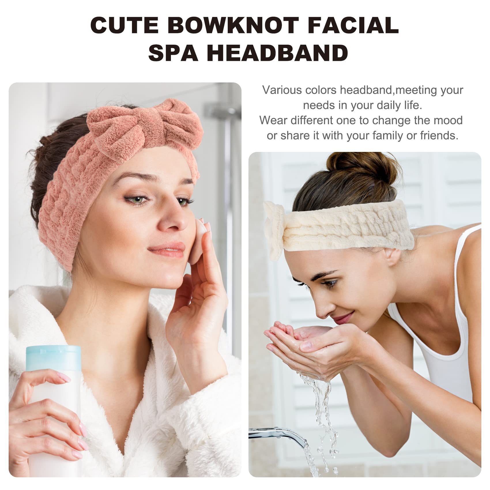 Women's Spa Headbands - Soft & Absorbent for Skincare, Makeup & Face Washing - Perfect Mother's Day & Teen Girl Gift - Trendy Hair Accessories for Home Spa, Salon & Self-Care Routine