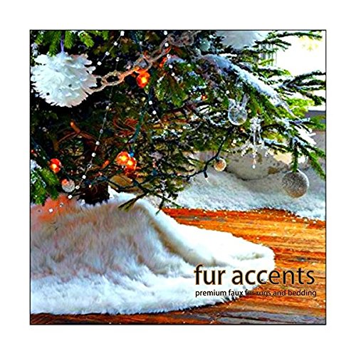 Luxury Faux Fur Christmas Tree Skirt - 60