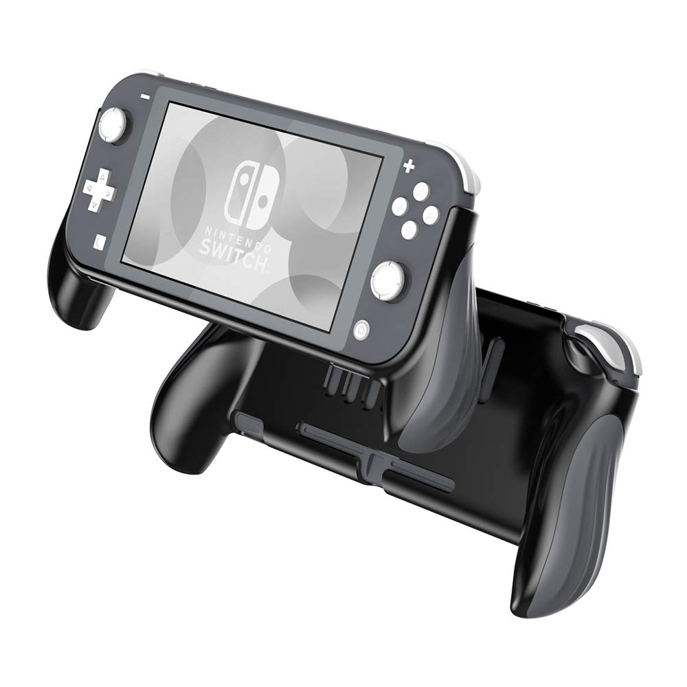 Ergonomic Grip Case for Nintendo Switch Lite - Comfortable Hand Grips & Protective Cover - Compatible with Nintendo Switch Lite Accessories (Black) - Perfect for Gaming, Travel & Long Play Sessions