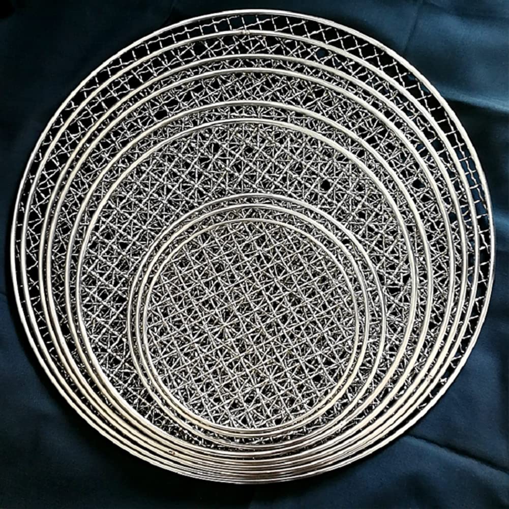 Premium Korean BBQ Grill - 30cm Round Stainless Steel Non-Stick Grill Pan with Durable Roasting Mesh | Perfect for Outdoor Camping, Backyard Barbecues & Indoor Kitchen Cooking