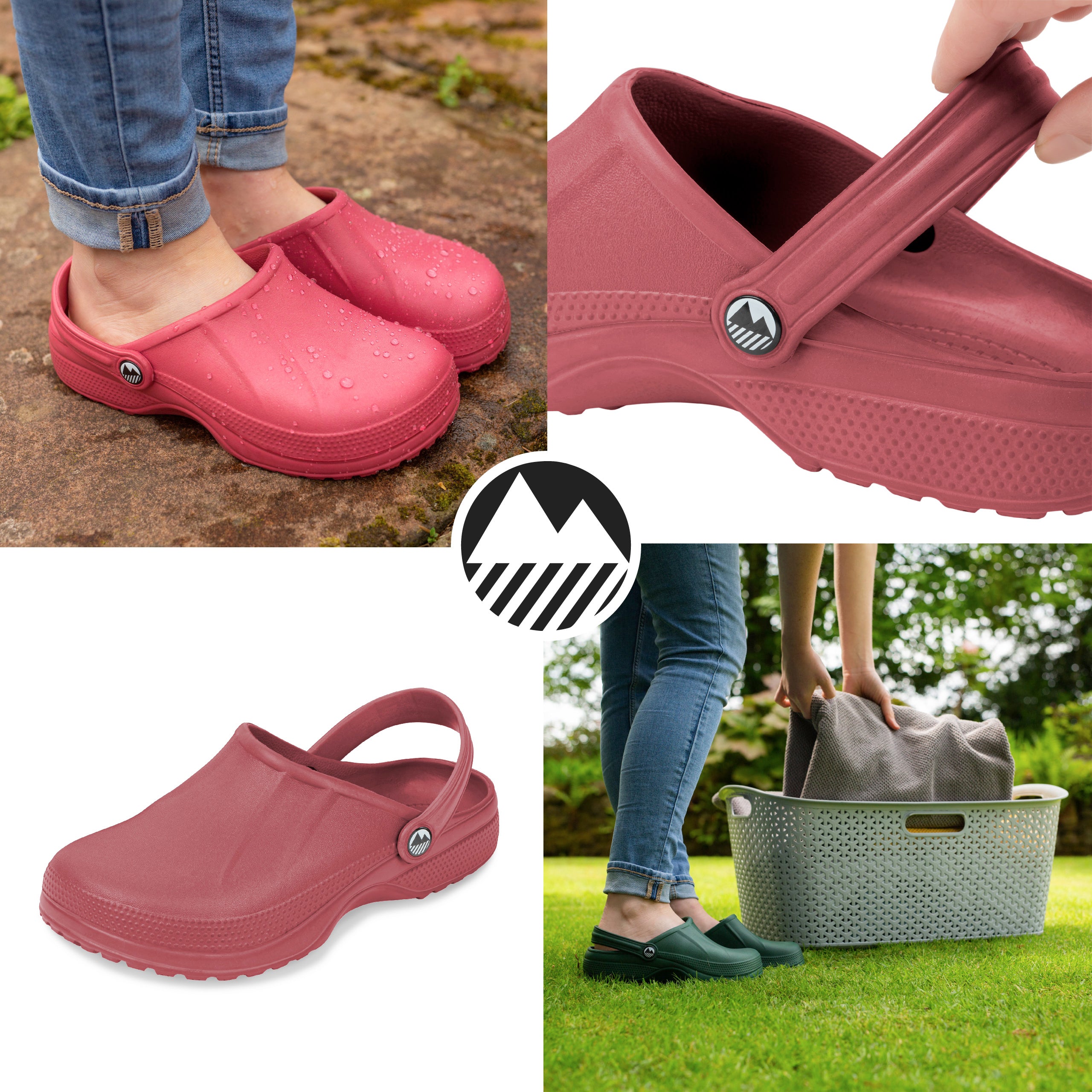 Women's Classic Allonby Garden Clogs - Wide Fit Comfortable Slip-On Shoes for Gardening, Outdoor & Indoor Use